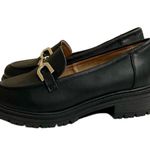 Rachel Zoe Mila Loafer Shoes Size 6.5 Women’s Black/Gold Photo 4