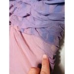 Nookie Blue Purple Ombre Corseted Sheer Overlay Bodycon Midi Dress Size Small Photo 5