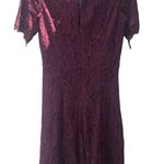 Babaton ARITIZIA  LORNA MAROON LACE SHORT SLEEVE DRESS Photo 1