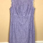 Adrianna Papell Women’s Floral Lace Knit Purple Evening Formal Sheath Dress Photo 0