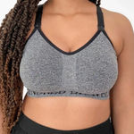 Kindred Bravely Nursing Sports Bra Grey Black Size L Busty‎ Size L Photo 0