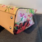 Gucci  Bamboo Pink and Beige Floral Leather 2 Way Handbag - Preowned Photo 12