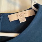 Loft Ann Taylor Blue Teal Shift Dress Women’s Sz 12 Office Casual Cap Sleeves Photo 2