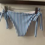 Striped Blue/White Bikini Bottoms M Nautical Beach Summer Vacation Resortwear Blue Size M Photo 1