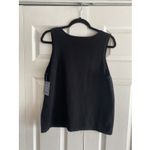 Boston Proper  Womens Large Black Cashmere Blend Sleeveless Sweater Photo 4