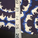 Crown & Ivy Blue and White Elephant Print Blouse size M Photo 10