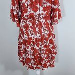 Premier Amour Red Floral Mini Dress NWT Size 16 Smocked Mini Dress Photo 5