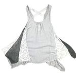 Anthropologie A’Reve  BoHo Grey and White Lace Tunic / Short Dress Size Small Photo 1