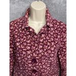 SO sereal so right Floral Corduroy Button Front Blazer Jacket Womens XL Purple Photo 2