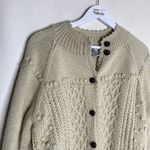 Ivy Vintage Chunky Acrylic Cardigan Brown Button Dot Pattern Size Small Photo 1