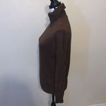 Pria brown ribbed cotton knit turtleneck sweater Size XL Photo 3