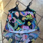 mazu swim Colorful Paisley Women's tankini top Top size XL Blue Photo 1