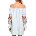 Free People Fleur De Jour Embroidered Off The Shoulder Mini Dress size XS Photo 3