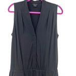 Theory  Nane‎ Black Jersey Pima Cotton Modal Sleeveless Surplice Jumpsuit Medium Photo 1