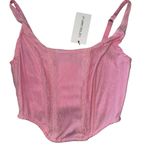 🌼Cotton candy La pink lace corset Size L Photo 5