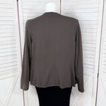 Eileen Fisher Vintage Textured Open Front Cardigan Blazer Jacket Brown XL Photo 3