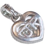 Judith Ripka  black Onyx and CZ heart pendant/ enhancer statement piece Photo 1