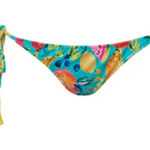 Venus  Miami Tie Side Bikini Swimsuit Bottom Size 8 Tropical Fresh Fruit Tassels‎ Photo 0