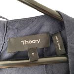 Theory Spring Navy Caliver Linen Blend Blue Lace Back Dress size 8 Photo 4