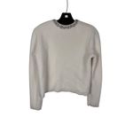 AQUA ‎ Ivory Embellished Collar Cropped Jacket - Elegant Evening Coat Photo 6