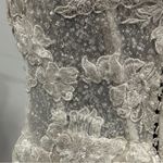 Martina Liana 1211 Ivory Lace Tulle Plunge Strapless Gown Size 12 Photo 8