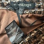 BLANK NYC Miniskirt 27 Plaid Tweed Fringe Faux Wrap Clueless Black Brown NWT Photo 10