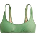 J.Crew Green Heritage Scoopneck Bikini Top 90s Medium Swimsuit Resortwear Photo 0