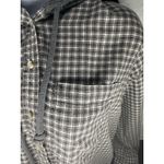 American Eagle Cropped Hooded Flannel Shirt Plaid Size Medium M Photo 2