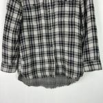 Madewell Ex-Boyfriend Shirt in Kemp Plaid Buttondown Top Black White Size XS GUC Photo 3