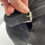 Sam Edelman Black Suede Ankle Boots Buckle Western Booties Womens 8 Photo 2