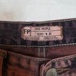 Free People  Distressed Brown Jean Shorts Photo 3