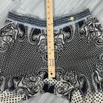 Etro Silk Multi Pattern Straight‎ Leg Pants Black White Blue Size 10 Euro 46 Photo 10
