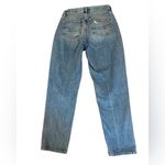 American Eagle Mom Jeans Distressed Organic Cotton Denim Womens Size 0 Short Photo 1