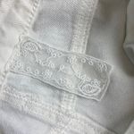 Sadie & Sage White Denim Overalls Skirt Mini Pockets Button Sides Cotton Sz Med Photo 8