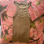 Aritzia denim forum the jane ribbed racerback cotton tank top tan brown fluent Photo 2