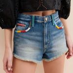 Lee  Vintage Modern High Rise Embroidered Cutoff Jean Shorts Photo 5