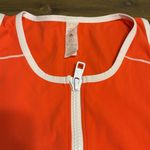 Balance Athletica  Isotope Sports Bra Crop Top Orange White Zipper Logo M Photo 2