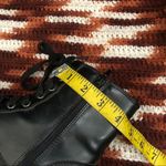 Classic Y2K Style Goth Grunge Biker Black combat lace up ankle leather boots booties subversive gorpcore emo Photo 4