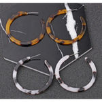 Boutique Handmade Ash Blonde Tortoise Shell Hoop Earrings, 50cm Photo 5