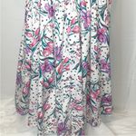 VINTAGE 80S 2 PIECE CROPPED TOP DRESS 12 White Photo 1