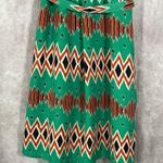 JustFab  Orange & Green Zig Zag V-Neck Tank Dress | Size Medium Photo 5