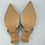 Lulus  Celine satin white pointed toe mules rhinestone strap women’s Size 7.5 Photo 5