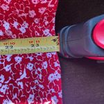 CHAPS  Red & White Floral Print Ruffled V Neck Sleeveless Summer Blouse S… Photo 8