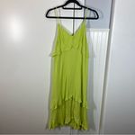 Lulus  Island Time Lime‎ Green ruffled midi dress beach vacation spring summer Photo 1