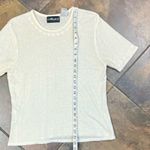 Sag Harbor  Petite Cream Sweater Blouse Large Photo 5