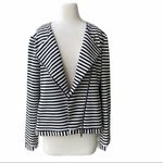 Premise  Striped Moto Jacket Black & White Size 8 NEW Photo 5