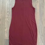 Three Dots Crew Neck Sleeveless Bodycon Dress in Cranberry Red Size Medium Photo 4