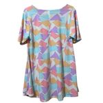 LuLaRoe  T Shirt Size Medium‎ Swing Tunic Shirt Short Sleeve Geometric Stretch Photo 1