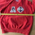 Russell Athletic Vtg USA made 90's Alpha Phi Sorority  Sweatshirt L Red Plaid Photo 10