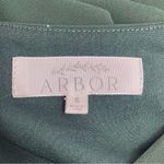 Arbor Naples Flutter Sleeve Wrap Maxi Dress in Forest Green Chiffon Size Small Photo 10